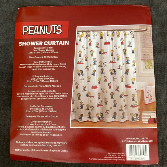 Peanuts Shower Curtain - Picture 2 of 3